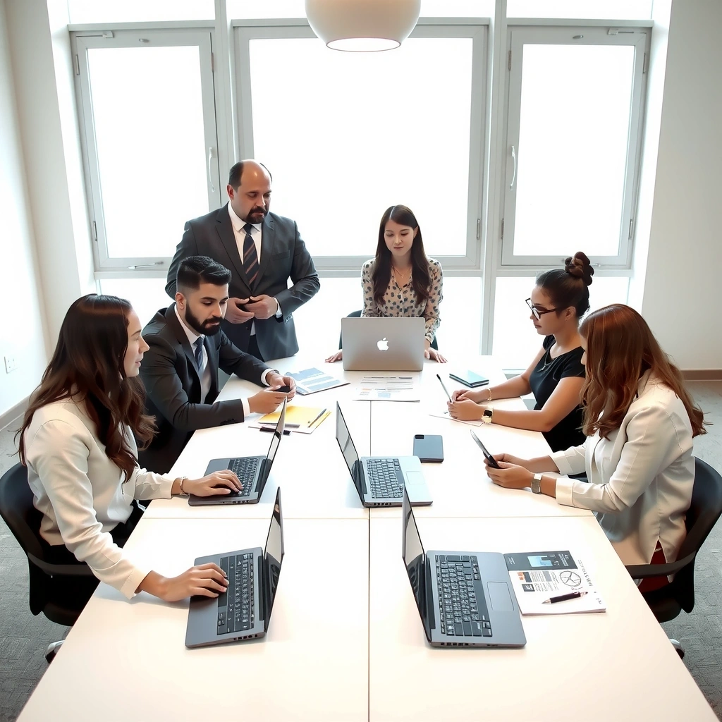 Project consultation and planning illustration