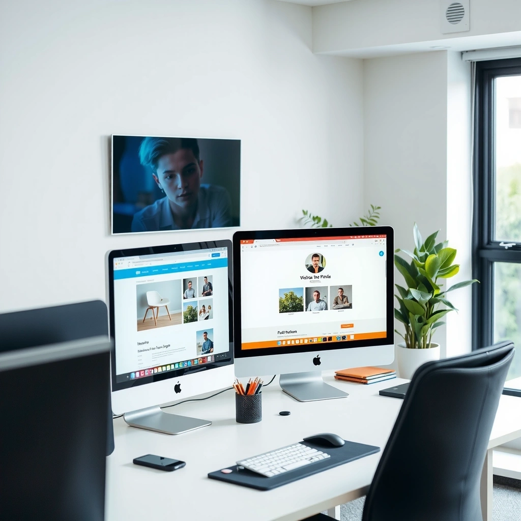 Web design portfolio showcase background